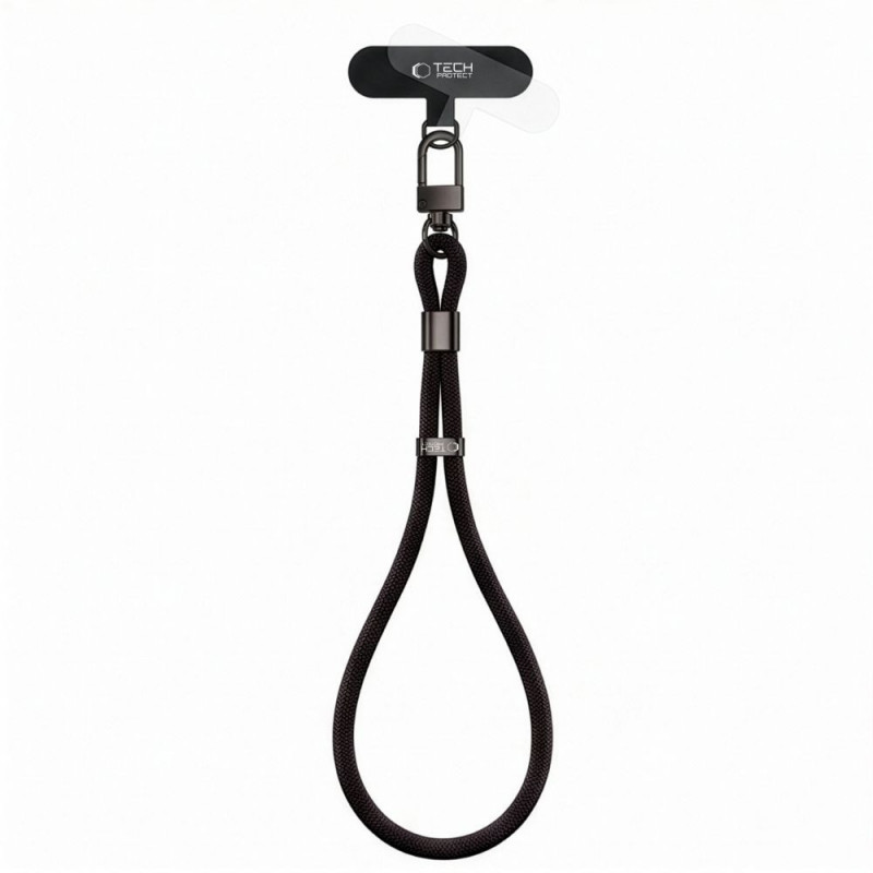 Tech-Protect C11S correa de muñeca de cuerda para teléfono, negro obsidiana
