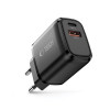 Tech-Protect NCA20 cargador de pared USB-A / USB-C PD 20W / QC3.0, negro