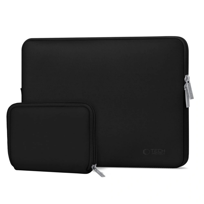 Tech-Protect NeoSlim THP3383 funda para portátil de 13-14 pulgadas con bolsa para accesorios, negra