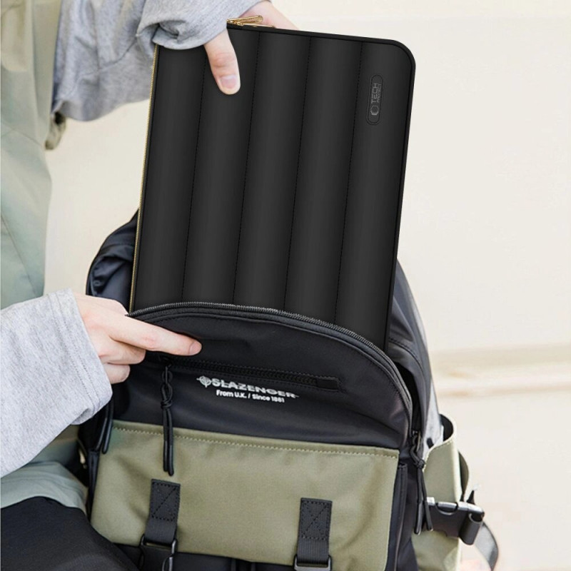 Tech-Protect Puffy THP3474 funda para portátil de 13-14 pulgadas con bolsa para accesorios, negra