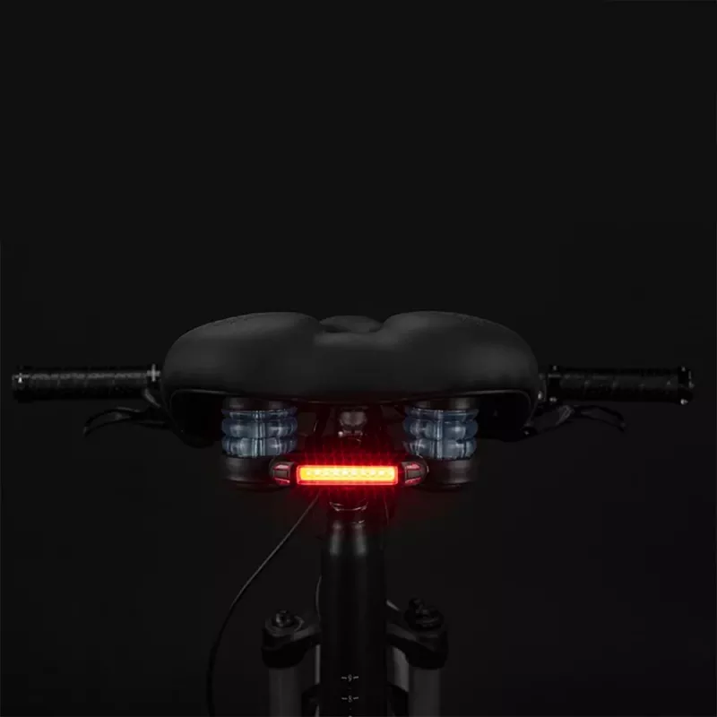 Rockbros 38218916002 Sillín de bicicleta MTB con luz, negro