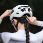 Rockbros LK-15 Casco de bicicleta de fibra de carbono 58-62 cm, blanco