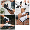 Rockbros TLS004 ROAD TO SKY Guantes de ciclismo cortos amortiguadores L, blancos