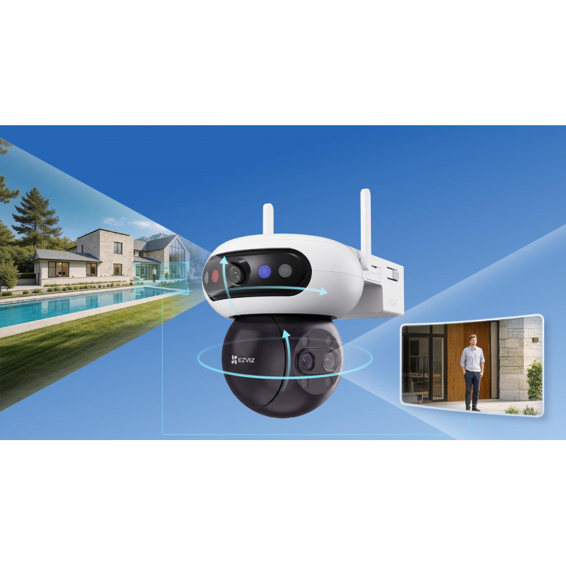 Ezviz C90f Triple 3K (5MP+5MP+5MP) cámara IP, Wi-Fi