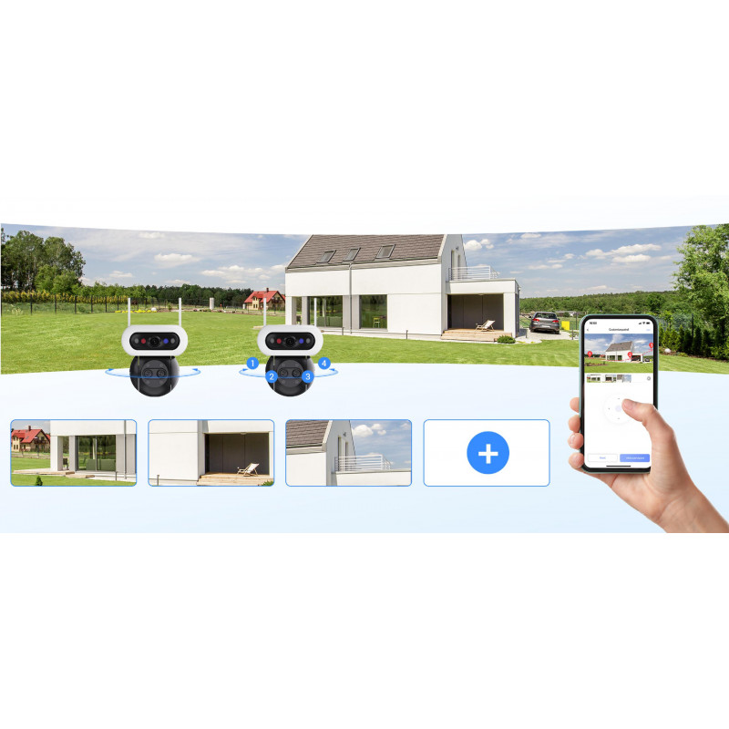 Ezviz C90f Triple 3K (5MP+5MP+5MP) cámara IP, Wi-Fi
