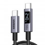 Ugreen L530 cable USB-C a USB-C, PD 240 W, 480 Mbps, con pantalla, 2 m, negro