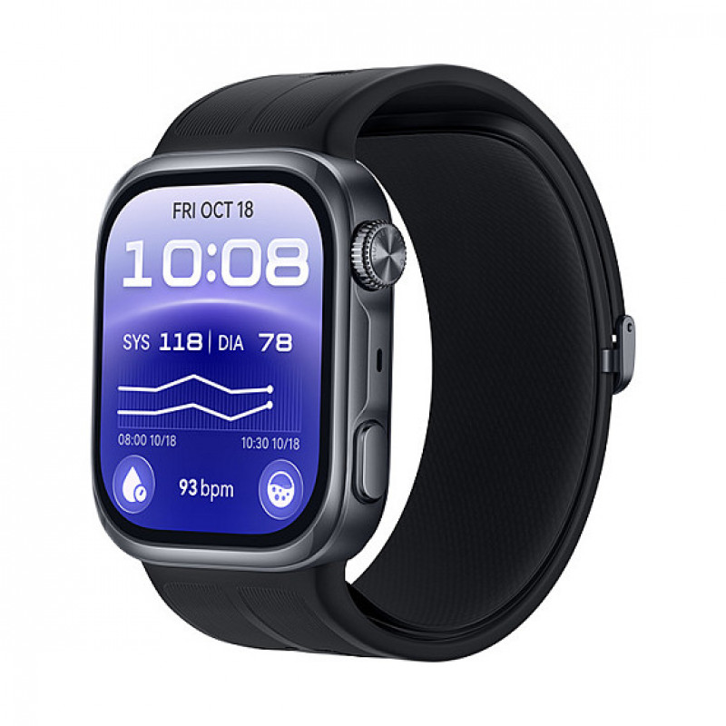 Huawei Watch D3 Riva-B10 smartwatch 46 mm, caja de aluminio, correa de goma, negro (55020KBU)