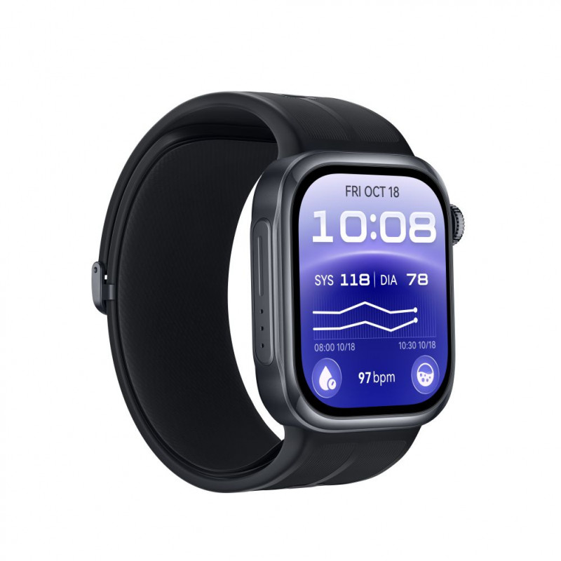 Huawei Watch D3 Riva-B10 smartwatch 46 mm, caja de aluminio, correa de goma, negro (55020KBU)