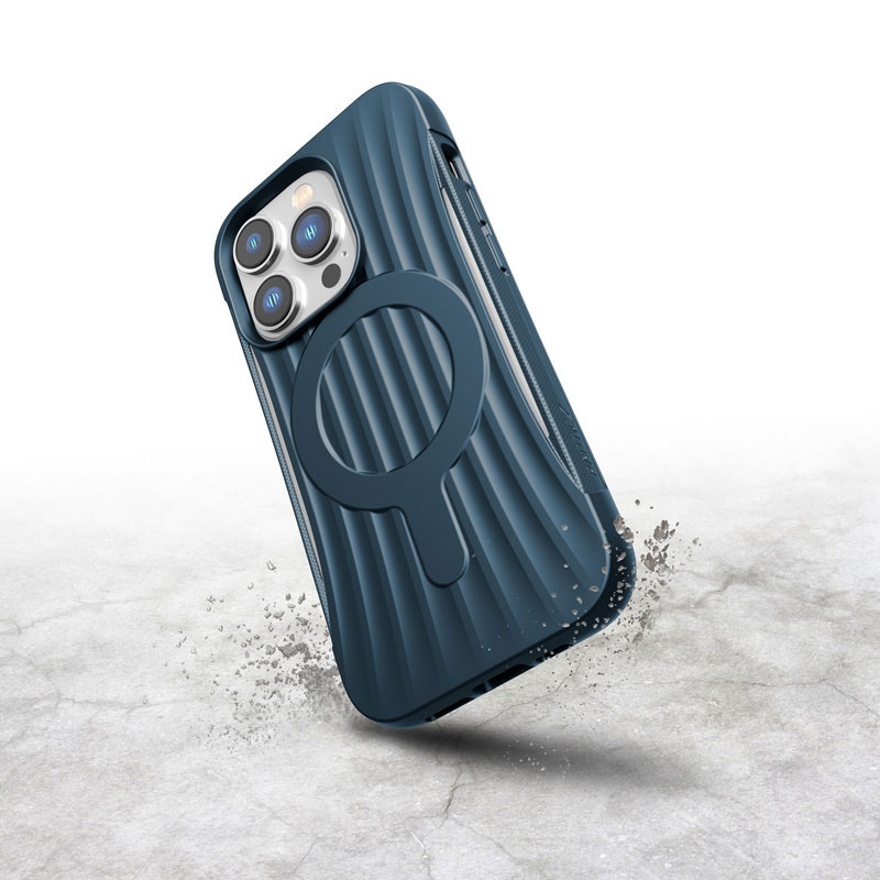 Funda X-Doria Raptic Clutch MagSafe XDR222 para Apple iPhone 14 Pro, azul marino