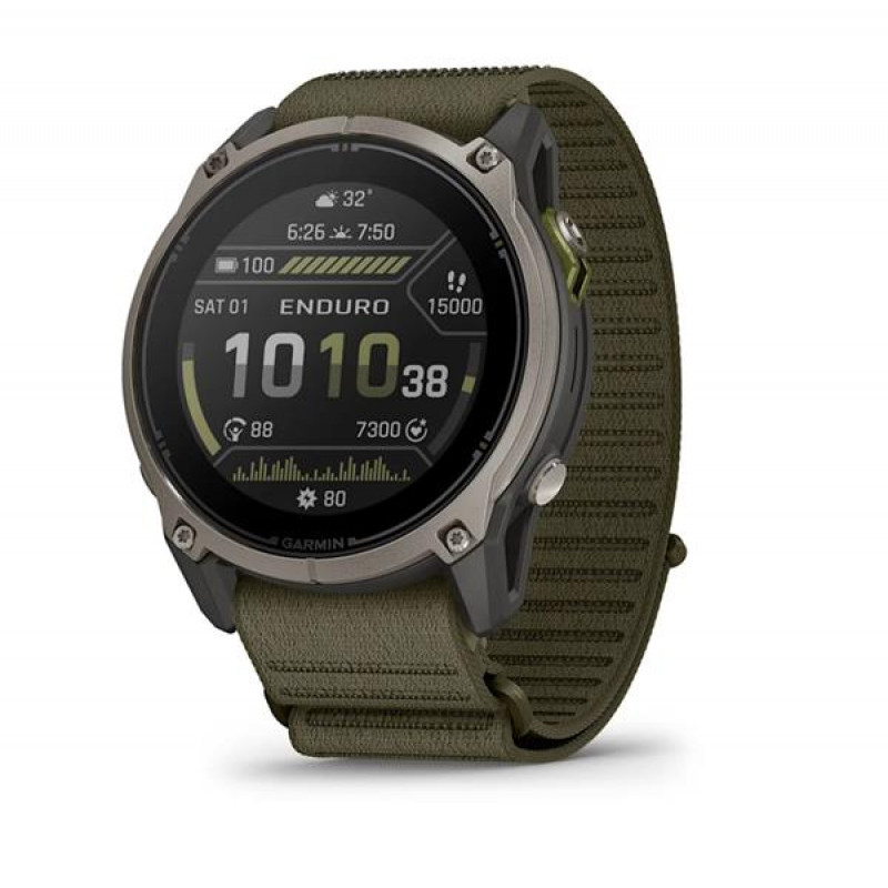 Smartwatch GPS Garmin Enduro 4 con correa de tela ComfortFit verde oliva oscuro (010-04799-01)