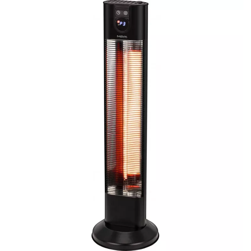 MPM MUG-26 calefactor infrarrojo de fibra de carbono para patio, negro