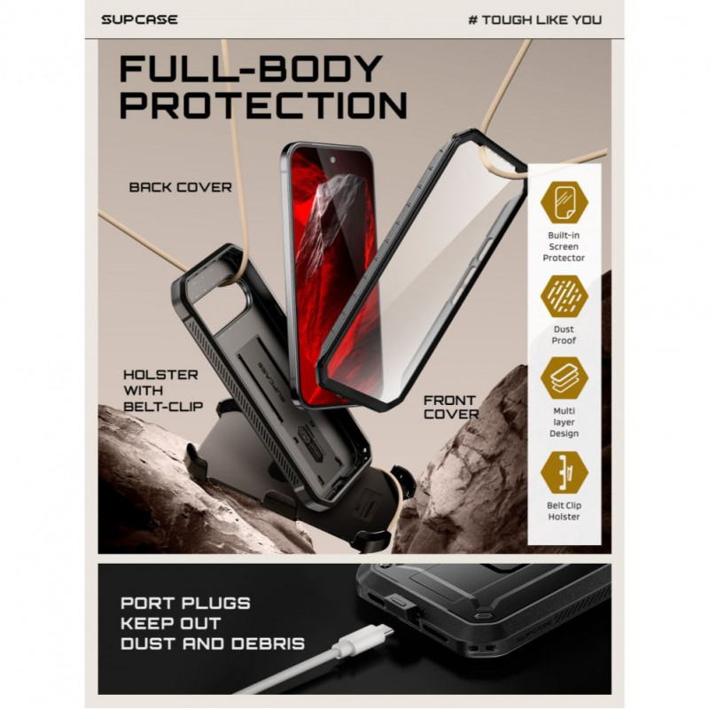Supcase Unicorn Beetle Pro Funda para Google Pixel 11 Pro, Negra