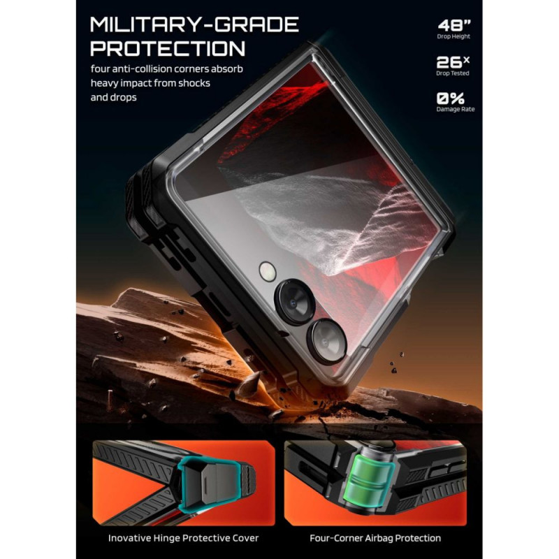 Supcase Unicorn Beetle Grip Mag MagSafe funda para Samsung Galaxy Z Flip 8, negra