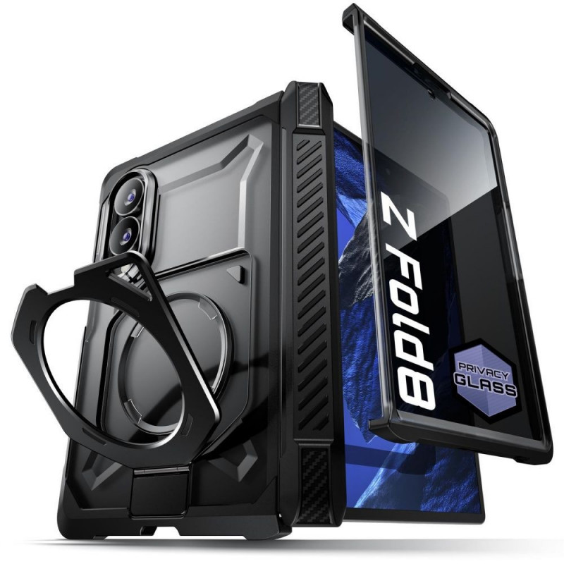 Supcase UB Grip Mag MagSafe Privacy Funda con cristal de privacidad para Samsung Galaxy Z Fold 8, Negra