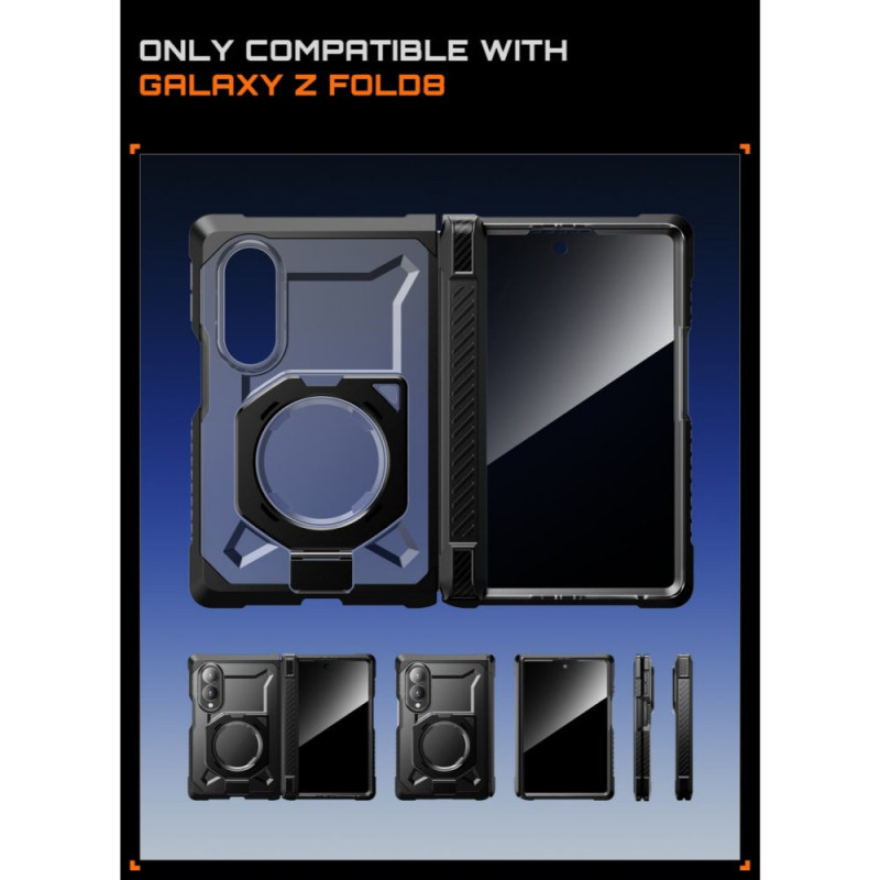 Supcase UB Grip Mag MagSafe Privacy Funda con cristal de privacidad para Samsung Galaxy Z Fold 8, Negra