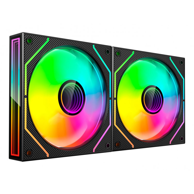 Tacens Mars Gaming MF3DPROX2 ventiladores de caja de ordenador de 12 cm, ARGB, negros, 2 uds.