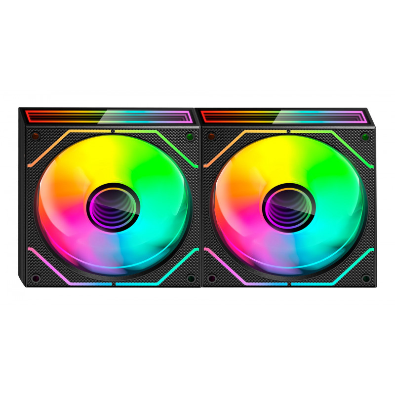 Tacens Mars Gaming MF3DPROX2 ventiladores de caja de ordenador de 12 cm, ARGB, negros, 2 uds.