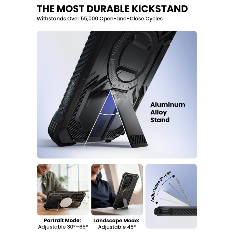 Funda Supcase iBlason ArmorBox Clip Mag MagSafe para Samsung Galaxy S26 Ultra, Negra