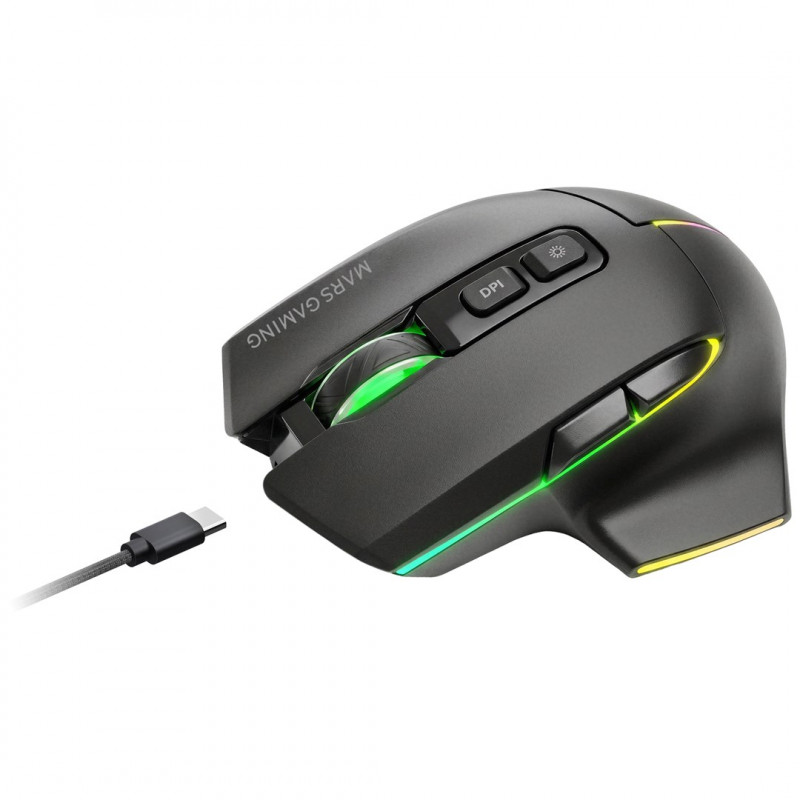 Tacens Mars Gaming MMW-VECTOR Ratón gaming inalámbrico, 12000 DPI, Bluetooth 5.4, 2.4 GHz