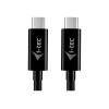 i-tec Cable de carga USB-C, 1.8 m, USB Power Delivery de hasta 100 W, negro