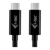 i-tec Cable de carga USB-C, 1.8 m, USB Power Delivery de hasta 100 W, negro