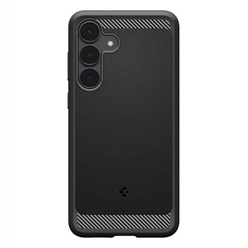 Funda Rugged Armor Spigen para Samsung Galaxy S25 FE, negra mate