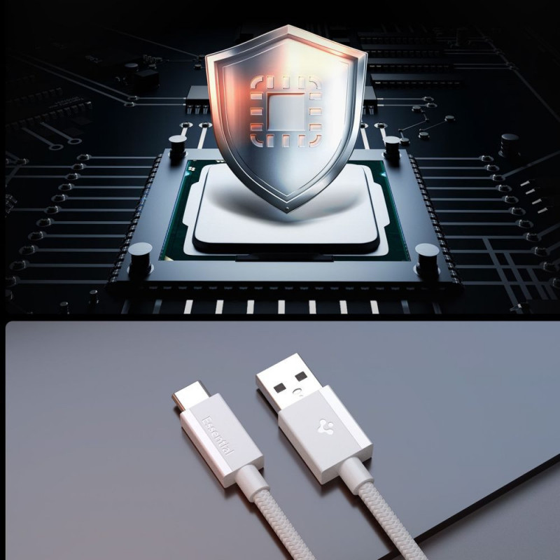 Spigen EB6015AC cable USB-C Essential 60W 150 cm, blanco
