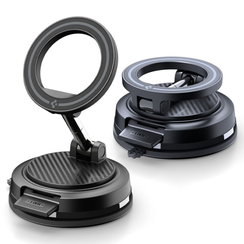 Spigen STK100 VacuumLock Soporte magnético MagSafe para salpicadero de coche, negro