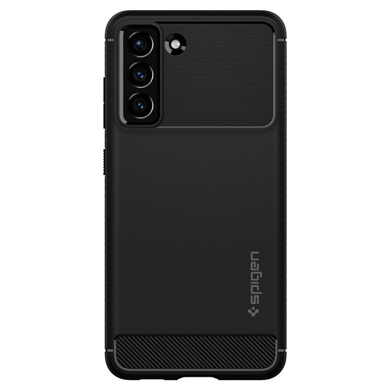 Funda Rugged Armor Spigen para Samsung Galaxy S21 FE, negro mate