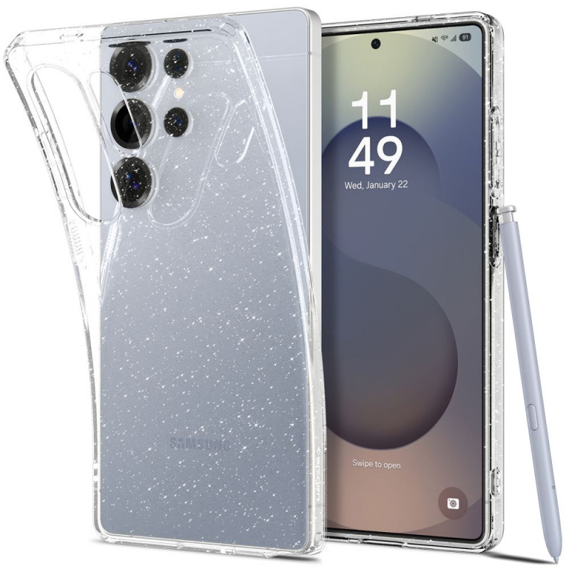 Spigen funda Liquid Crystal para Samsung Galaxy S25 Ultra, Glitter Crystal