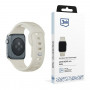 Correa de reloj de silicona 3mk para Apple Watch 42/44/45/49 mm, beige