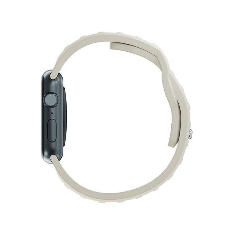 Correa de reloj de silicona 3mk para Apple Watch 42/44/45/49 mm, beige