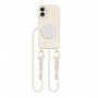 Tech-Protect MagNecklace funda MagSafe con cordón para Apple iPhone 16, beige