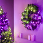 Corona preiluminada Twinkly 50 LED RGB, cable verde, enchufe tipo C, 60 cm