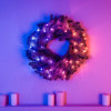Corona preiluminada Twinkly 50 LED RGB, cable verde, enchufe tipo C, 60 cm