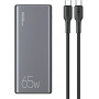 Power bank USAMS PB59 US-CD165 30000 mAh, 65 W, 2x QC3.0 + PD, negro, con cable USB-C a USB-C