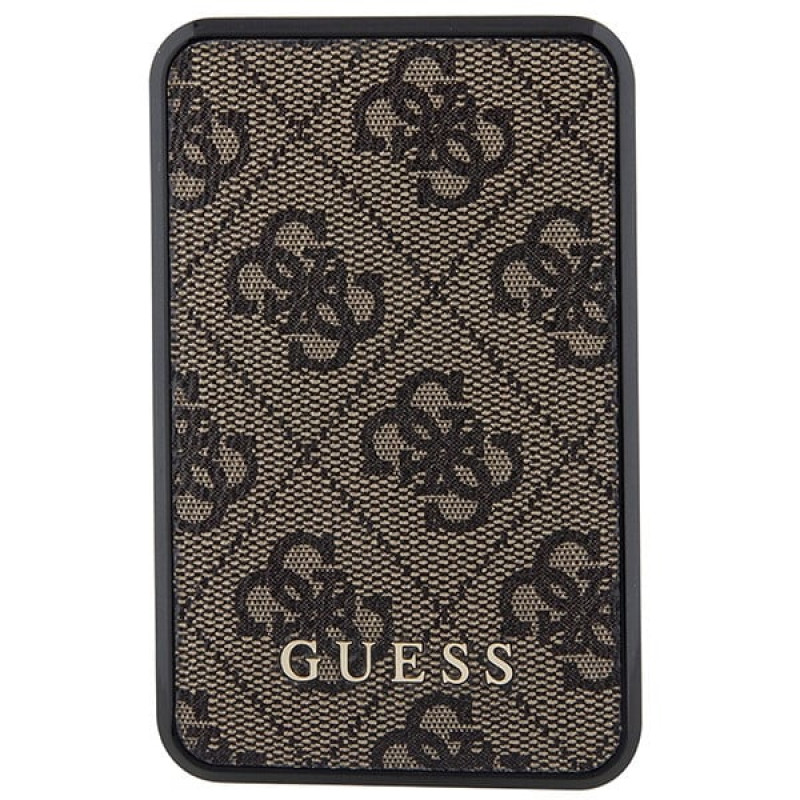 Guess GUPB10DP4GEGW Power Bank 10000 mAh, 18 W, 4G Leather Metal Logo, marrón