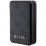 Guess GUPB10DP4GEGK Power Bank 10000 mAh, 18 W, 4G Leather Metal Logo, negro