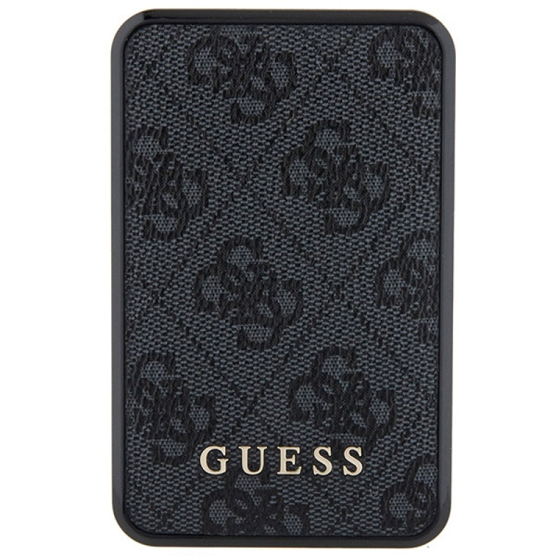 Guess GUPB10DP4GEGK Power Bank 10000 mAh, 18 W, 4G Leather Metal Logo, negro