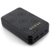 Guess GUPB10DP4GEGK Power Bank 10000 mAh, 18 W, 4G Leather Metal Logo, negro