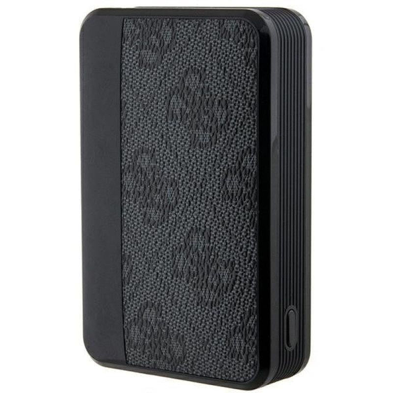 Guess GUPB10DP4GEGK Power Bank 10000 mAh, 18 W, 4G Leather Metal Logo, negro