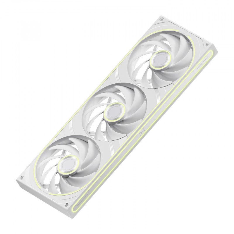 Ventilador para caja TRYX FOBR 360 mm ARGB, PWM, 3 en 1, blanco
