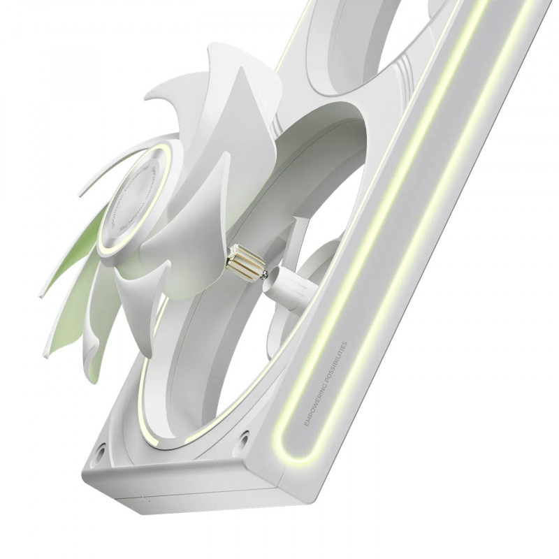 Ventilador para caja TRYX FOBR 360 mm ARGB, PWM, 3 en 1, blanco