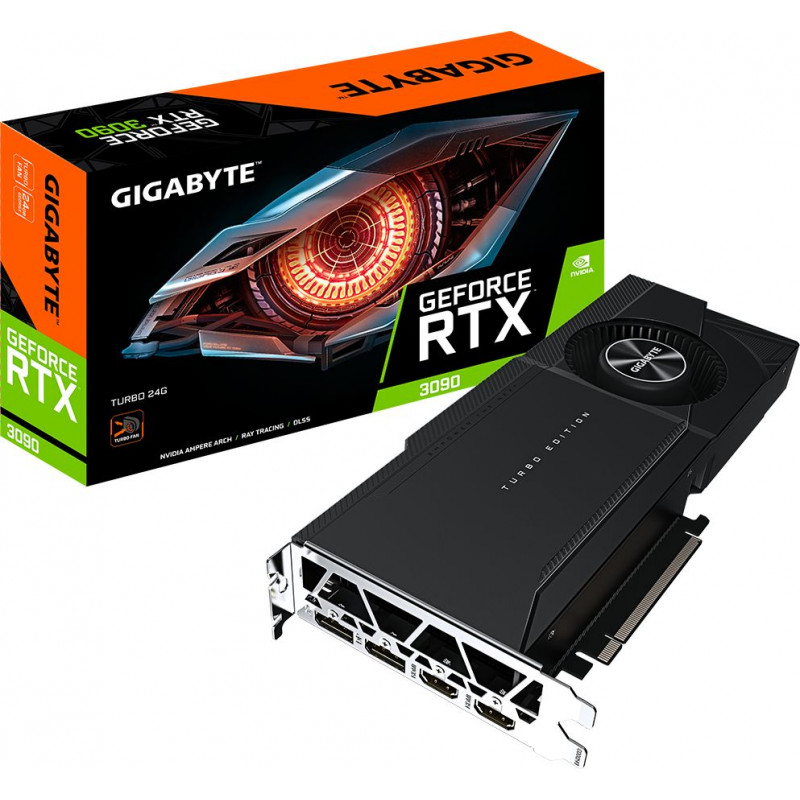 Tarjeta gráfica Gigabyte GeForce RTX 3090 Turbo 24G, 24 GB, GV-N3090TURBO-24GD