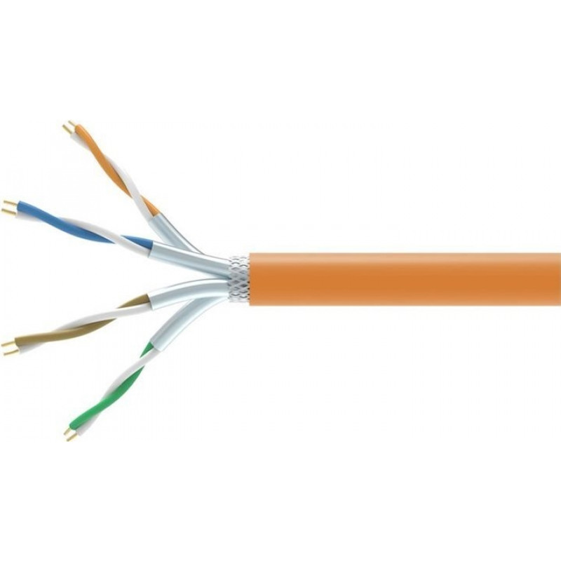 Equip 404553 Cable de instalación a granel Cat7 S/FTP, 1000 m, libre de halógenos (LSZH), naranja