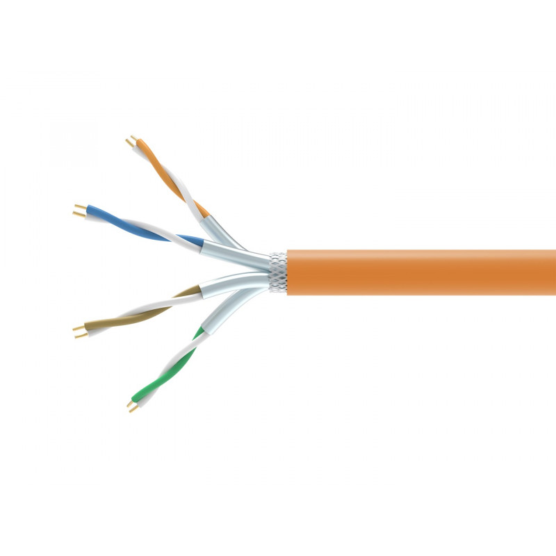 Equip 404553 Cable de instalación a granel Cat7 S/FTP, 1000 m, libre de halógenos (LSZH), naranja