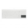 Teclado USB Active Key AK-C7412, distribución francesa, blanco
