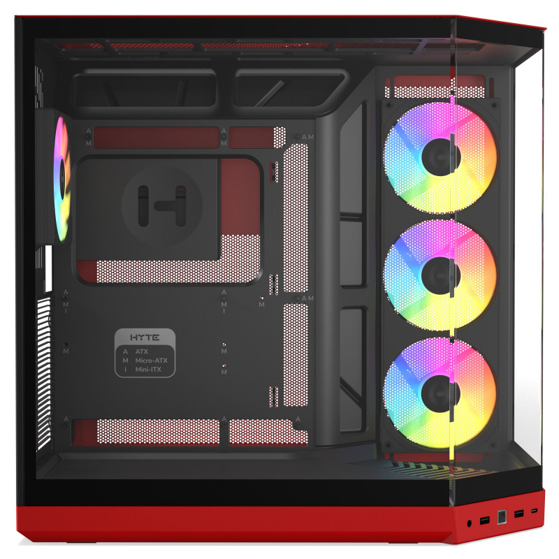 HYTE Y50 Wild Cherry Caja de PC, Roja, Cristal Templado x 3