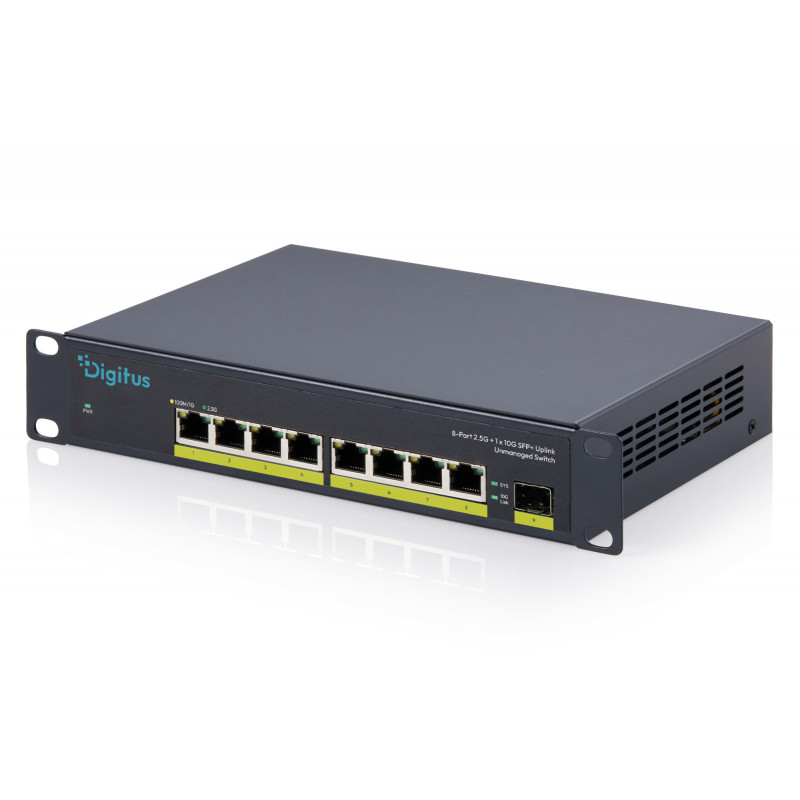 Switch no gestionado Digitus DN-80122 de 8 puertos 2.5G con 1x 10G SFP+