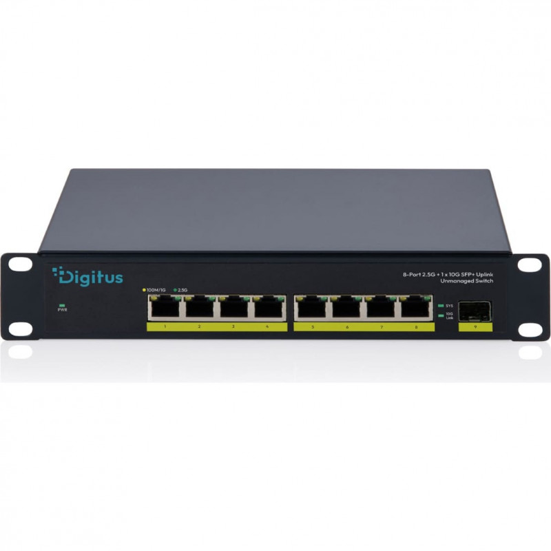 Switch no gestionado Digitus DN-80122 de 8 puertos 2.5G con 1x 10G SFP+